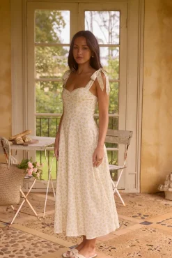 Vacation Dresses|Date Night Dresses>Hello Molly Luminous Dreams Maxi Dress White