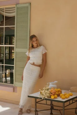 Fashion Tops And Vests|Cropped>Hello Molly Luna and Lola Set White