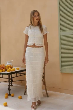 Fashion Tops And Vests|Cropped>Hello Molly Luna and Lola Set White