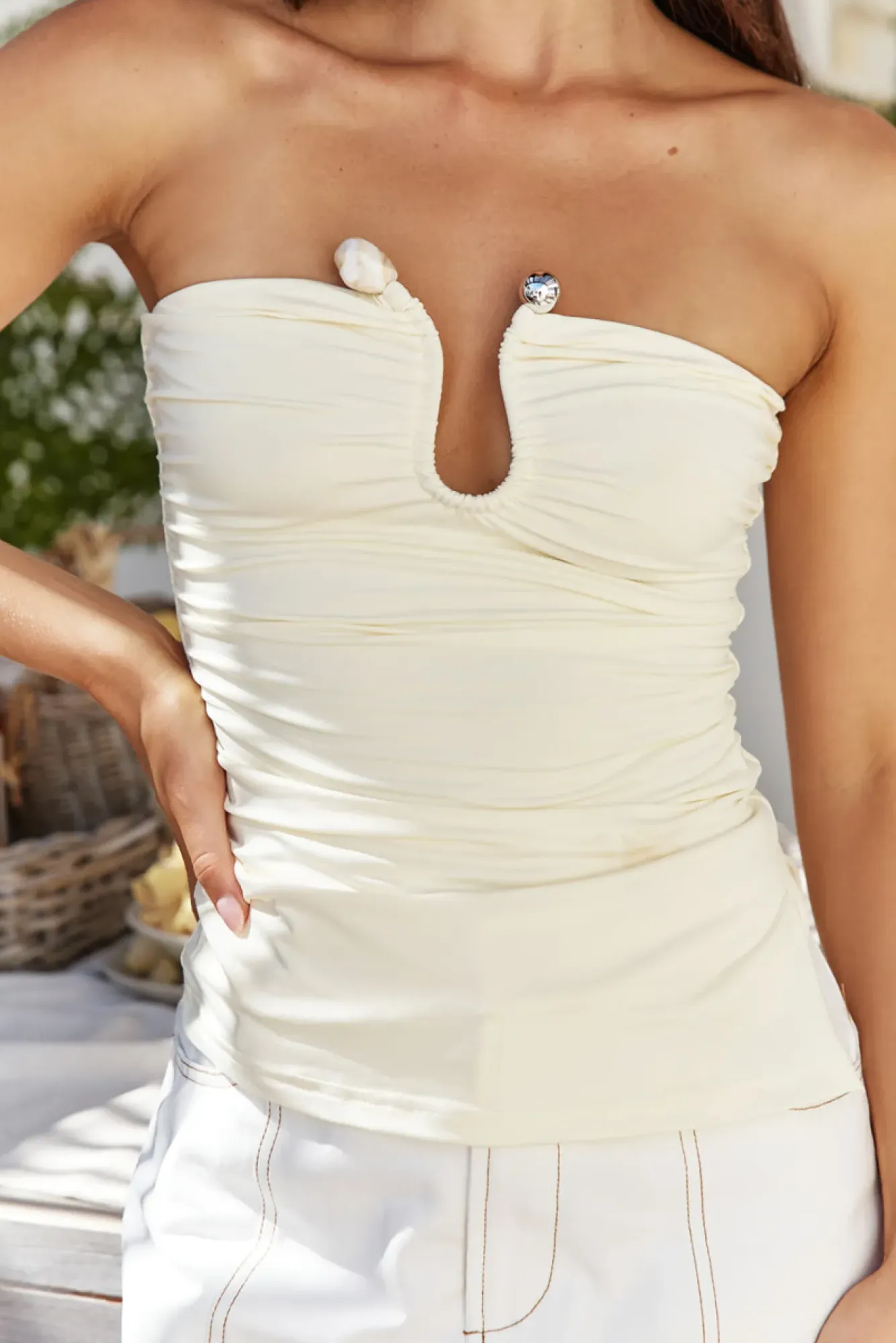 Strapless|Cropped>Hello Molly Luna Loves Strapless Top