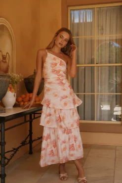 Wedding Guest Dresses|Formal Dresses>Hello Molly Lush Cascade Pink Floral Maxi Dress