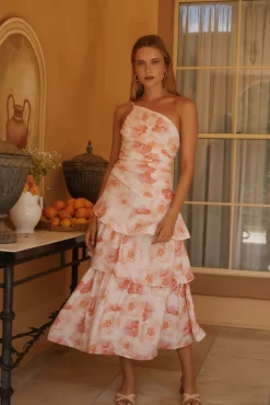 Wedding Guest Dresses|Formal Dresses>Hello Molly Lush Cascade Pink Floral Maxi Dress