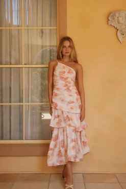 Wedding Guest Dresses|Formal Dresses>Hello Molly Lush Cascade Pink Floral Maxi Dress
