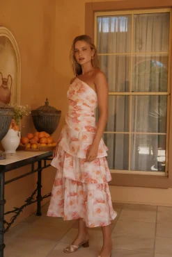 Wedding Guest Dresses|Formal Dresses>Hello Molly Lush Cascade Pink Floral Maxi Dress