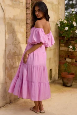 Wedding Guest Dresses|Brunch Dresses>Hello Molly Lush Petal Maxi Dress Pink