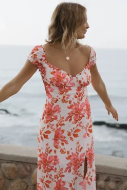 Vacation Dresses|Casual Dresses>Hello Molly Made For Me Midi Dress Pink