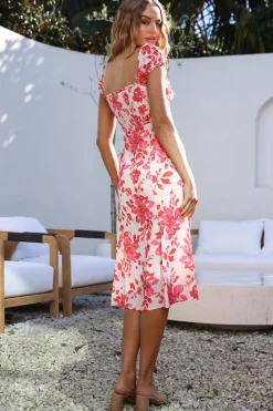 Vacation Dresses|Casual Dresses>Hello Molly Made For Me Midi Dress Pink