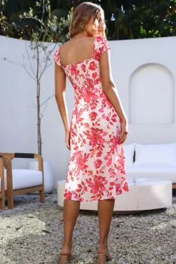 Vacation Dresses|Casual Dresses>Hello Molly Made For Me Midi Dress Pink