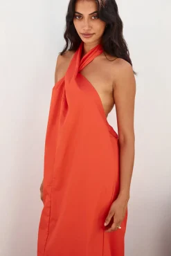 Cocktail Dresses|Vacation Dresses>Madison The Label Amber Maxi Dress Flame