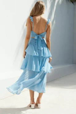 Formal Dresses|Cocktail Dresses>Hello Molly Maggie Made Maxi Dress Blue