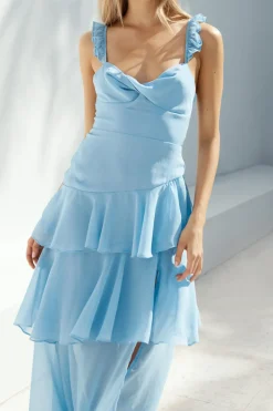 Formal Dresses|Cocktail Dresses>Hello Molly Maggie Made Maxi Dress Blue