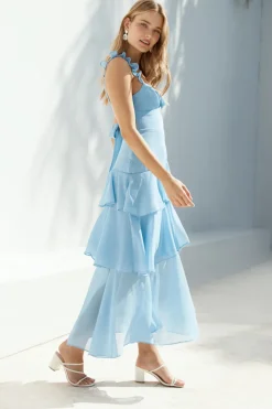 Formal Dresses|Cocktail Dresses>Hello Molly Maggie Made Maxi Dress Blue