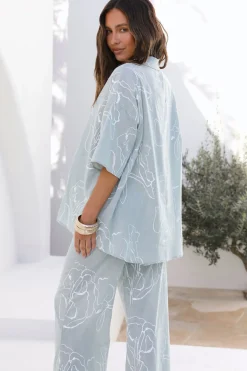 Cropped|Two-Piece Pants Set>Hello Molly Magnetic Moment Set Sage
