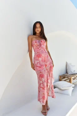 Wedding Guest Dresses|Cocktail Dresses>Hello Molly Majorca Strapless Midi Pink