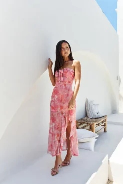 Wedding Guest Dresses|Cocktail Dresses>Hello Molly Majorca Strapless Midi Pink