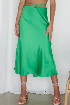 Skirts>Hello Molly Make A Wave Maxi Skirt Green
