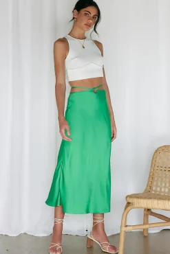 Skirts>Hello Molly Make A Wave Maxi Skirt Green