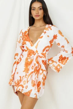 Vacation Dresses|Spring Break Dresses>Hello Molly Make It Happen Mini Dress Orange
