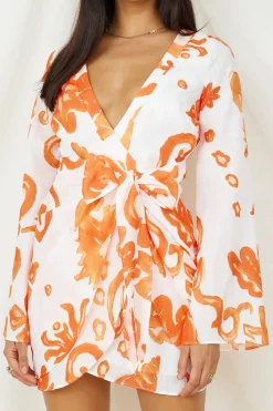 Vacation Dresses|Spring Break Dresses>Hello Molly Make It Happen Mini Dress Orange