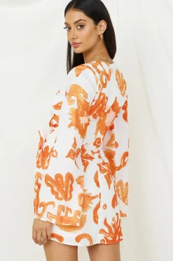 Vacation Dresses|Spring Break Dresses>Hello Molly Make It Happen Mini Dress Orange