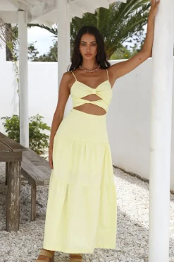 Wedding Guest Dresses|Bridesmaid Dresses>Hello Molly Make It Natural Maxi Dress Yellow