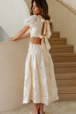 Cocktail Dresses|Brunch Dresses>Hello Molly Make The Most Maxi Dress Cream