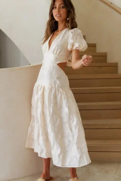 Cocktail Dresses|Brunch Dresses>Hello Molly Make The Most Maxi Dress Cream