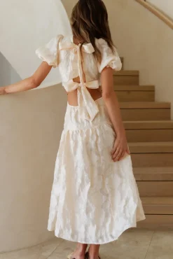 Cocktail Dresses|Brunch Dresses>Hello Molly Make The Most Maxi Dress Cream