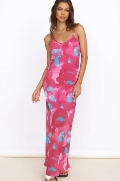 Spring Break Dresses|Brunch Dresses>Hello Molly Make Up My Mind Maxi Dress Pink