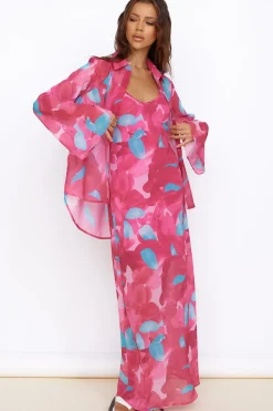 Spring Break Dresses|Brunch Dresses>Hello Molly Make Up My Mind Maxi Dress Pink