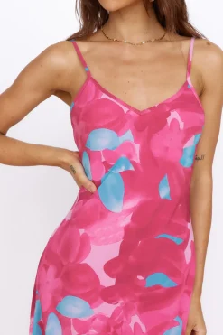 Spring Break Dresses|Brunch Dresses>Hello Molly Make Up My Mind Maxi Dress Pink