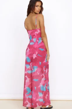 Spring Break Dresses|Brunch Dresses>Hello Molly Make Up My Mind Maxi Dress Pink