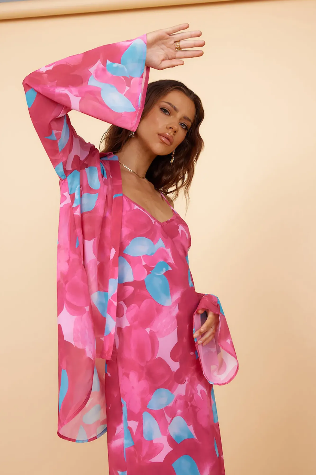 Shirts|Long Sleeve>Hello Molly Make Up My Mind Top Pink