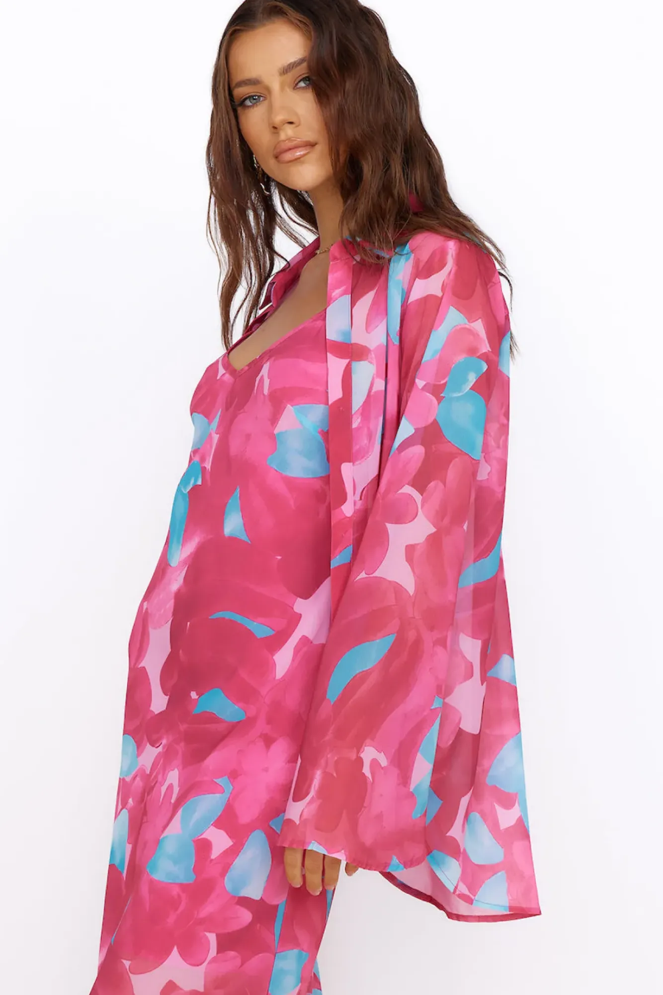 Shirts|Long Sleeve>Hello Molly Make Up My Mind Top Pink