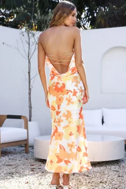 Floral Dresses|Strapless Dresses>Hello Molly Make You Smile Maxi Dress Yellow