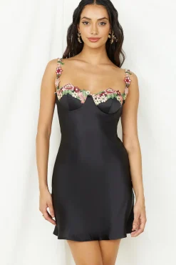 Spring Break Dresses|Date Night Dresses>Hello Molly Making Daisy Chains Mini Dress Black