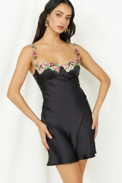 Spring Break Dresses|Date Night Dresses>Hello Molly Making Daisy Chains Mini Dress Black