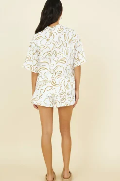 Cropped|Two-Piece Shorts Set>Hello Molly Making Moves Set Brown