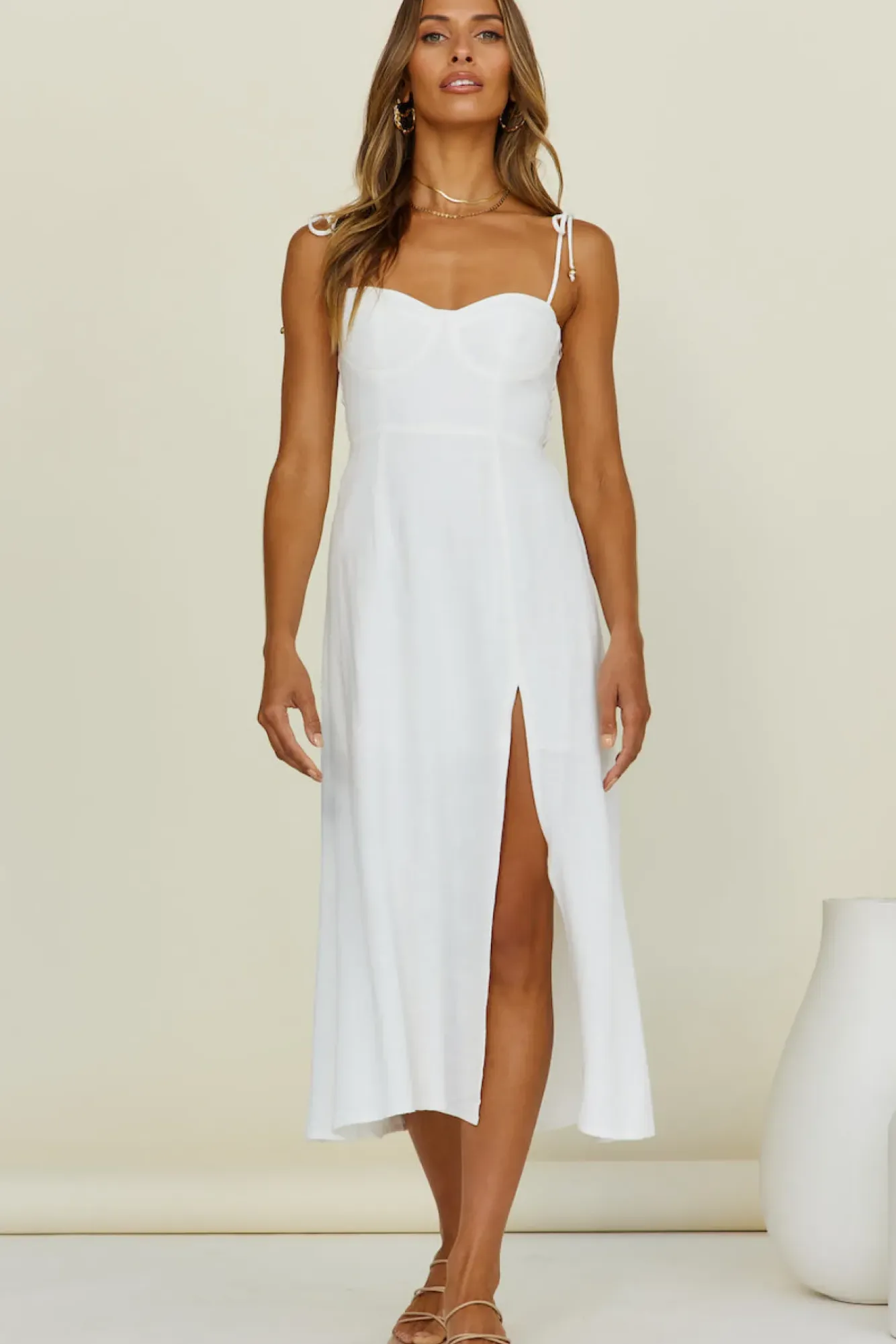 Spring Break Dresses|Casual Dresses>Hello Molly Mallorca Magic Maxi Dress White
