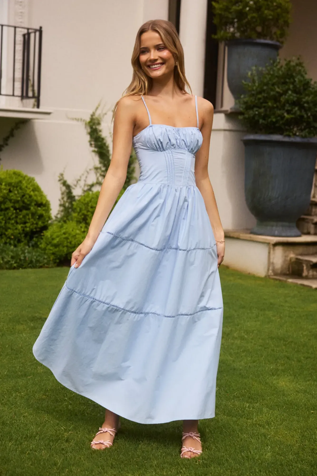 Date Night Dresses|Brunch Dresses>Hello Molly Mandy More Maxi Dress Blue