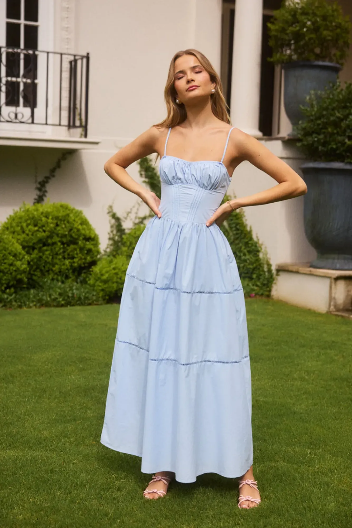 Date Night Dresses|Brunch Dresses>Hello Molly Mandy More Maxi Dress Blue