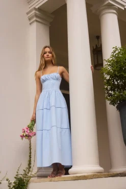 Date Night Dresses|Brunch Dresses>Hello Molly Mandy More Maxi Dress Blue