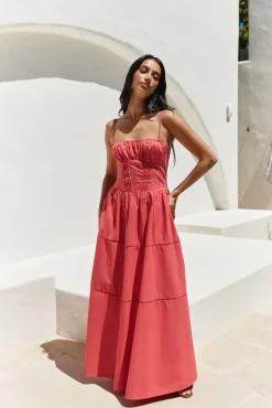 Wedding Guest Dresses|Cocktail Dresses>Hello Molly Mandy More Maxi Dress Red