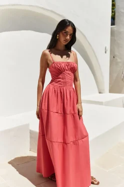 Wedding Guest Dresses|Cocktail Dresses>Hello Molly Mandy More Maxi Dress Red