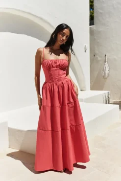 Wedding Guest Dresses|Cocktail Dresses>Hello Molly Mandy More Maxi Dress Red