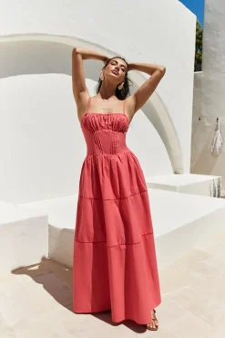 Wedding Guest Dresses|Cocktail Dresses>Hello Molly Mandy More Maxi Dress Red