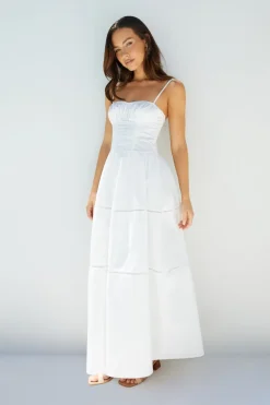 Wedding Guest Dresses|Cocktail Dresses>Hello Molly Mandy More Maxi Dress White