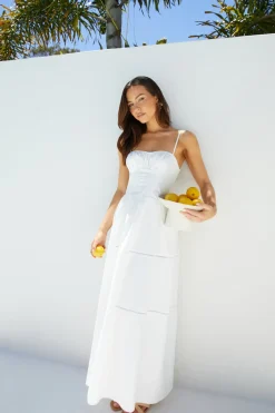 Wedding Guest Dresses|Cocktail Dresses>Hello Molly Mandy More Maxi Dress White