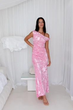 Maxi Dresses>Hello Molly Many Mornings Maxi Dress Pink