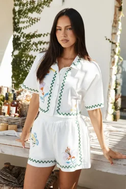Two-Piece Shorts Set>MABLE Maple Set White